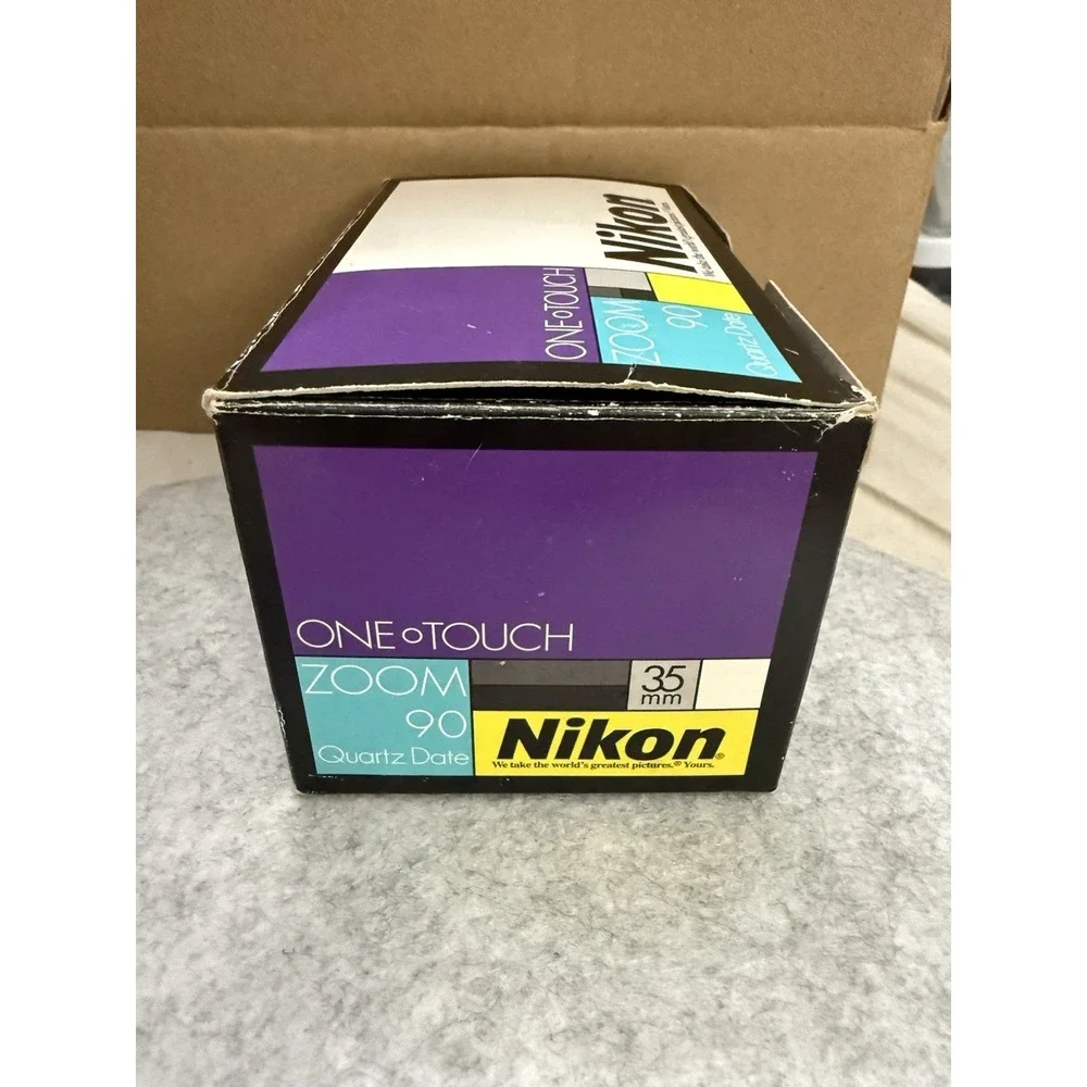 Nikon One Touch Zoom 90 AF Quartz Date 35MM Tested Film Camera In Original Box